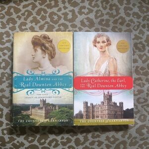 Set of 2 ‘Real Downton Abbey’Paperback Books by the Countess of Carnarvon